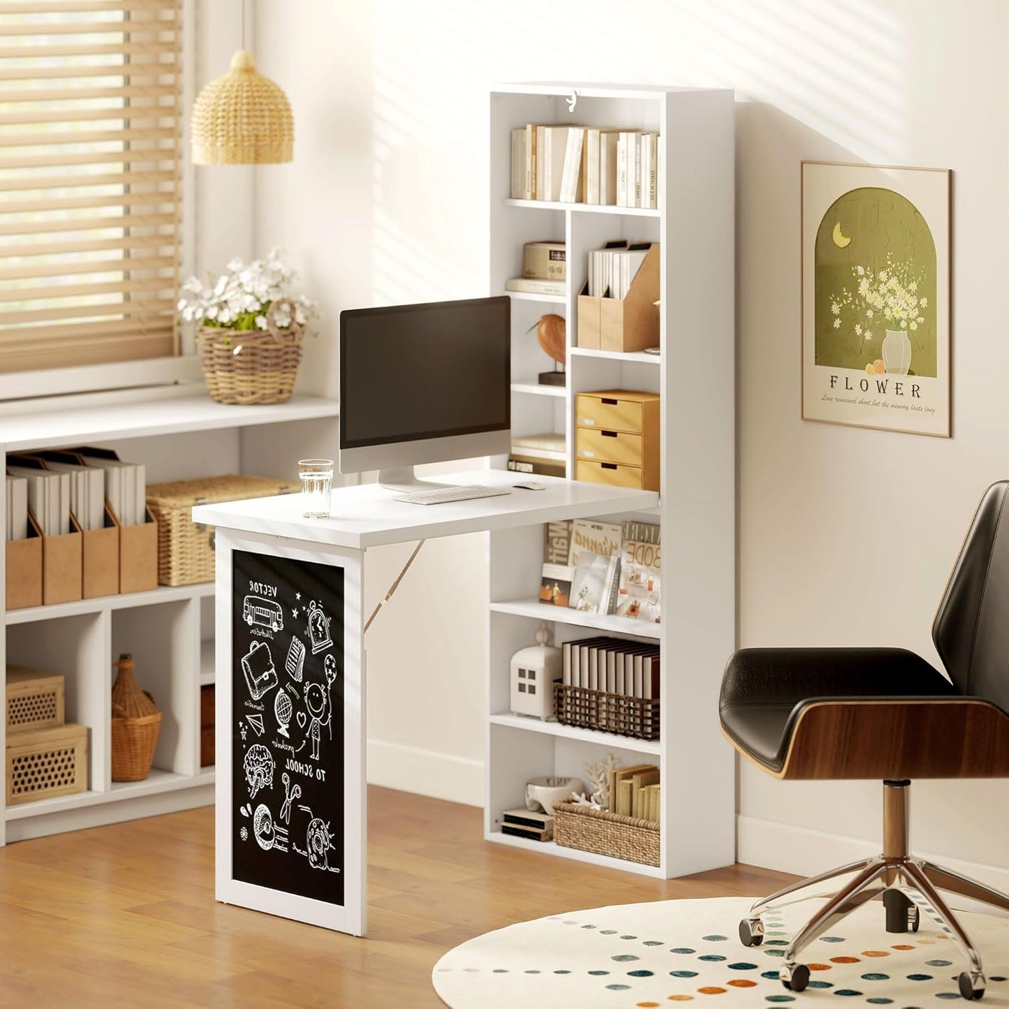 Fold-Out Convertible Writing Table