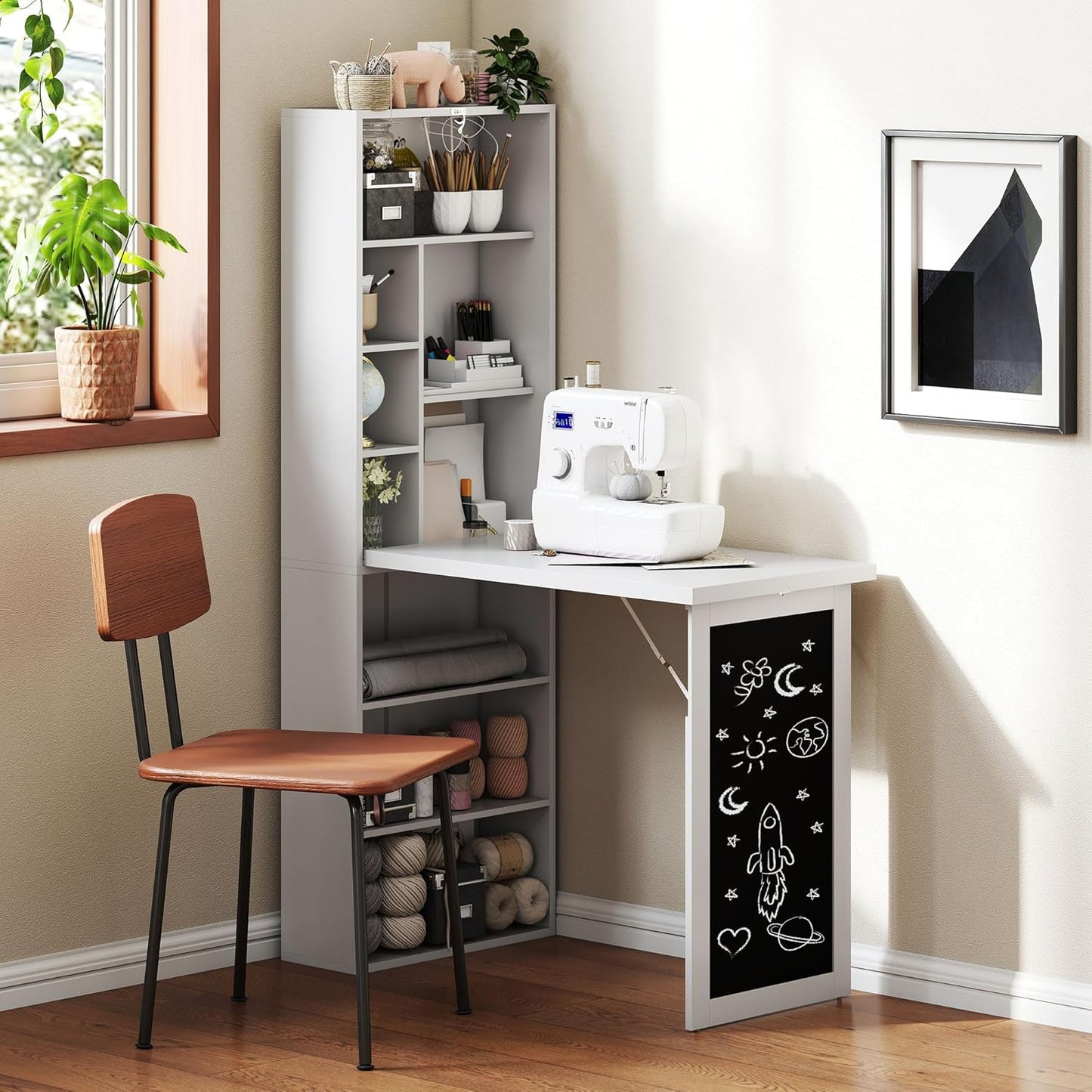 Fold-Out Convertible Writing Table