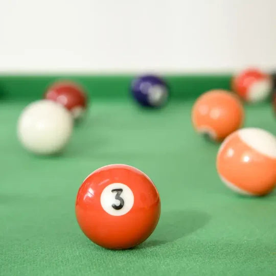 Foldable Billiards Tabletop Game, Pool Table Set, Fun for the Whole Family with Easy Folding for Storage, Balls, Cues, Chalk, Brush for Game Room